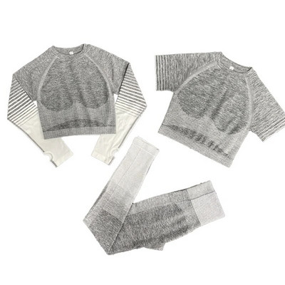 κοστούμια γιόγκα γυναικεία σετ γιόγκα ενδύματα γυμναστικής Γυναικεία αθλητική στολή γυμναστικής Ρούχα για τρέξιμο κορυφαία κολάν γιόγκα γυναικών Άνευ ραφής σετ γυμναστικής