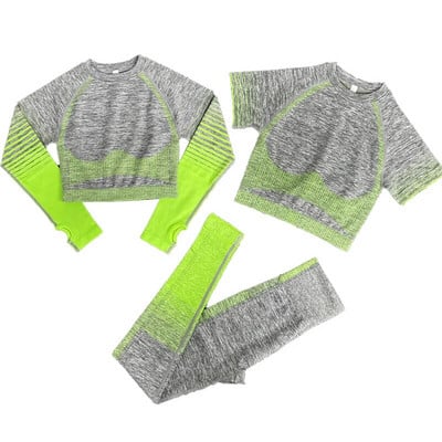 κοστούμια γιόγκα γυναικεία σετ γιόγκα ενδύματα γυμναστικής Γυναικεία αθλητική στολή γυμναστικής Ρούχα για τρέξιμο κορυφαία κολάν γιόγκα γυναικών Άνευ ραφής σετ γυμναστικής