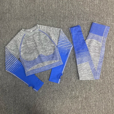 κοστούμια γιόγκα γυναικεία σετ γιόγκα ενδύματα γυμναστικής Γυναικεία αθλητική στολή γυμναστικής Ρούχα για τρέξιμο κορυφαία κολάν γιόγκα γυναικών Άνευ ραφής σετ γυμναστικής