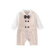 Gentleman`s Newborn Baby Boys Rompers Ανοιξιάτικη Φθινοπωρινή μακρυμάνικη φόρμα Boy Onesie Ρούχα
