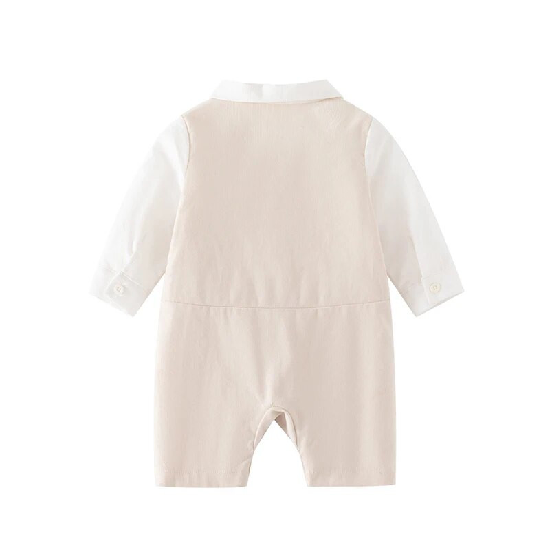 Gentleman`s Newborn Baby Boys Rompers Ανοιξιάτικη Φθινοπωρινή μακρυμάνικη φόρμα Boy Onesie Ρούχα