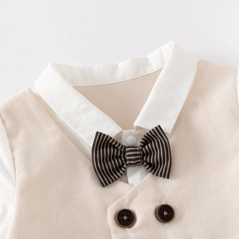 Gentleman`s Newborn Baby Boys Rompers Ανοιξιάτικη Φθινοπωρινή μακρυμάνικη φόρμα Boy Onesie Ρούχα