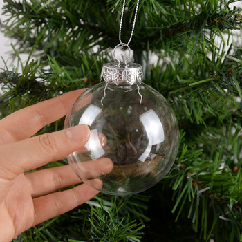 6 τμχ Διαφανές πλαστικό χριστουγεννιάτικο στολίδι που γεμίζει με χριστουγεννιάτικο δέντρο Κρεμαστό μπιχλιμπίδι 2023 Χριστουγεννιάτικη διακόσμηση σπιτιού Navidad Δώρο