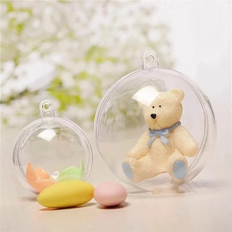 Caurspīdīga Ziemassvētku bumba caurspīdīga pildāma Ziemassvētku eglītes piekarināmā rota Ziemassvētku rotājumi mājas bērnu dāvanu kastītei