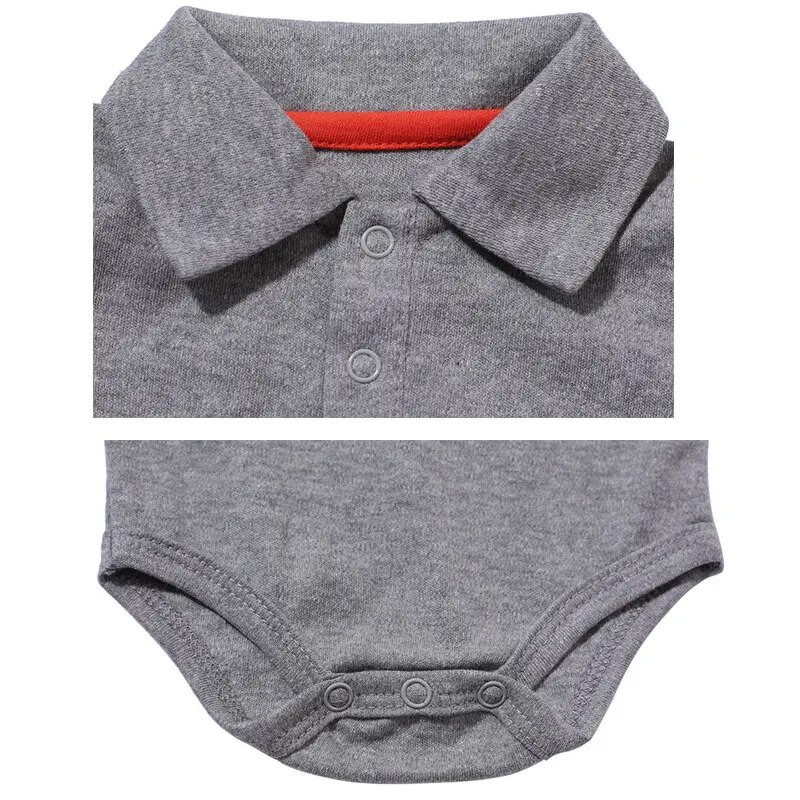 Šliaužtinukai naujagimiui, medvilninis kombinezonas 0-2Y vasaros vientisas mažylio apranga berniukui trumpomis rankovėmis Polo apykaklės kombinezonas kūdikių drabužėliai