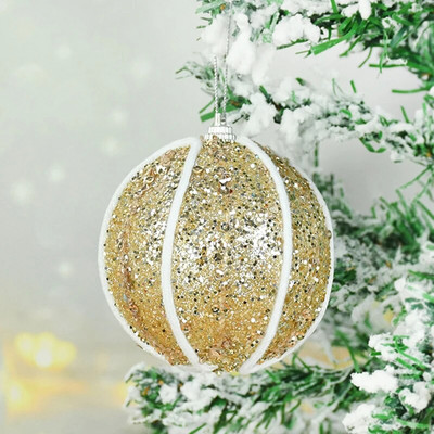 8 cm balta Ziemassvētku bumba Ziemassvētku eglītes rotājumi Ziemassvētku rotājumi mājām 2023. gada Jaungada eglītes dekoratīvās putuplasta bumbas, 3 gab./kaste