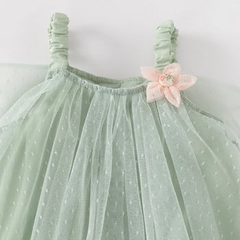 Φόρεμα Summer Toddler Wings Flowers Διχτυωτό φόρεμα για Princess Baby Girls φορέματα