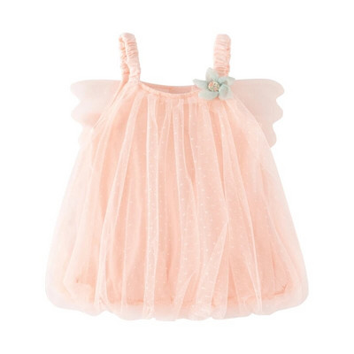 Φόρεμα Summer Toddler Wings Flowers Διχτυωτό φόρεμα για Princess Baby Girls φορέματα