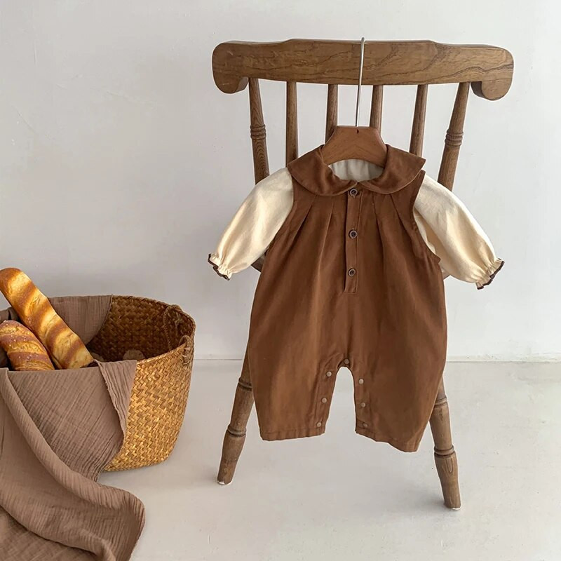 MILANCEL jauns rudens drēbju komplekts mazuļiem, jauks puķains bodijs, bantīte, kleita, meiteņu virsdrēbes