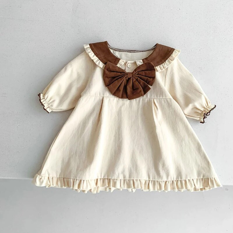 MILANCEL jauns rudens drēbju komplekts mazuļiem, jauks puķains bodijs, bantīte, kleita, meiteņu virsdrēbes