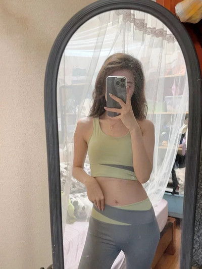 Vasaras fitnesa sporta zāles treniņu sporta komplekts, jogas tērps sievietēm, 2 daļīgs apģērbs, krūštura augšdaļa Lulu citrona sportisks legingi, tenisa sporta tērps