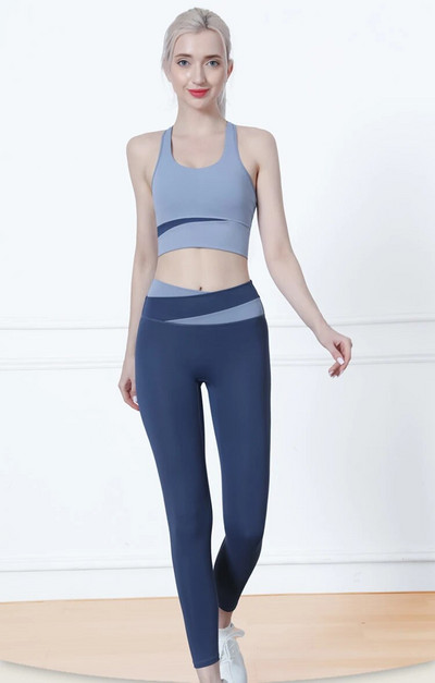 Vasaras fitnesa sporta zāles treniņu sporta komplekts, jogas tērps sievietēm, 2 daļīgs apģērbs, krūštura augšdaļa Lulu citrona sportisks legingi, tenisa sporta tērps