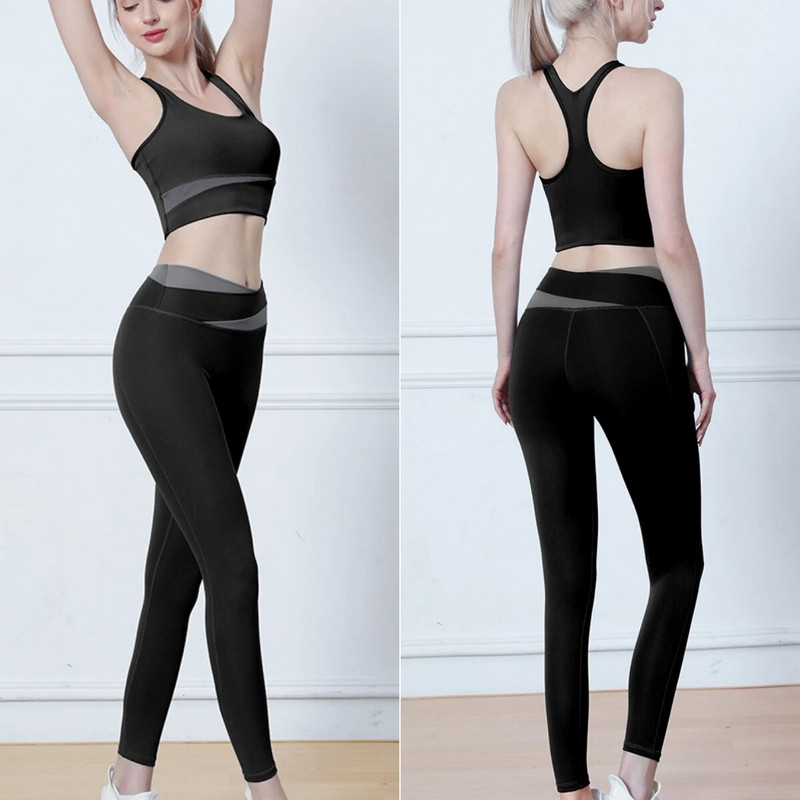 Vasaras fitnesa sporta zāles treniņu sporta komplekts, jogas tērps sievietēm, 2 daļīgs apģērbs, krūštura augšdaļa Lulu citrona sportisks legingi, tenisa sporta tērps