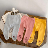 Ins 2023, jesenske gaćice za djevojčice, pamučne hlače s donjim dijelom iz crtanih filmova, svestrane tajice za novorođenčad s elastičnim strukom