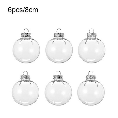 Átlátszó karácsonyi labda műanyag tölthető csecsebecse karácsonyfára függő dísz medál Házasság karácsony gyerekeknek ajándék ajándék doboz dekoráció