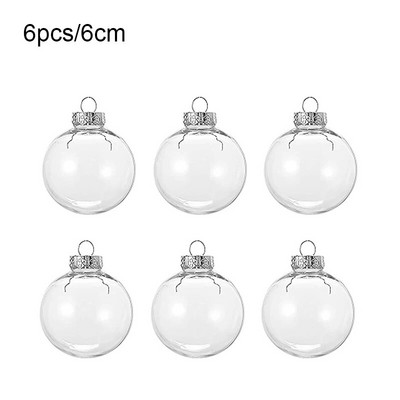 Átlátszó karácsonyi labda műanyag tölthető csecsebecse karácsonyfára függő dísz medál Házasság karácsony gyerekeknek ajándék ajándék doboz dekoráció