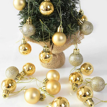 3cm 24τμχ Χριστουγεννιάτικες Μπάλες Στολίδι Διακοσμήσεις για το σπίτι Χριστουγεννιάτικο Δέντρο Κρεμαστό μπιχλιμπίδι Μπαλάκι Πρωτοχρονιάτικο Navidad Διακοσμητικό πάρτι