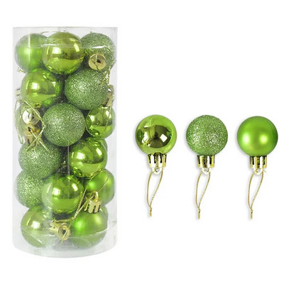 3cm 24τμχ Χριστουγεννιάτικες Μπάλες Στολίδι Διακοσμήσεις για το σπίτι Χριστουγεννιάτικο Δέντρο Κρεμαστό μπιχλιμπίδι Μπαλάκι Πρωτοχρονιάτικο Navidad Διακοσμητικό πάρτι