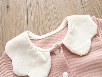 Peter pan Collar Νεογέννητο Βρεφικό Φορμάκι Μακρυμάνικο Άνοιξη Καλοκαίρι Μικρό Κοριτσίστικο Κοστούμια Κοστούμια