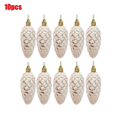 5GAB Ziemassvētku krāsotas priedes bumbas Priecīgus Ziemassvētku eglīšu rotājumi mājām Priedes piekaramie kuloni Ziemassvētku rotājumi Navidad Natal