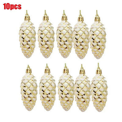 5GAB Ziemassvētku krāsotas priedes bumbas Priecīgus Ziemassvētku eglīšu rotājumi mājām Priedes piekaramie kuloni Ziemassvētku rotājumi Navidad Natal