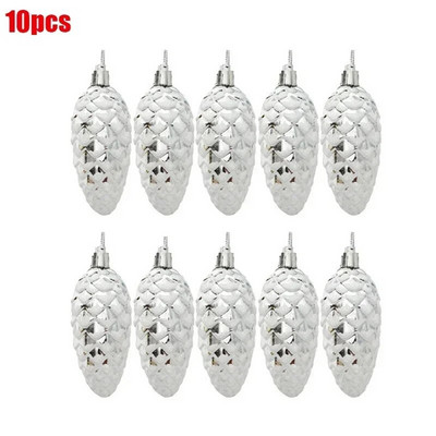 5GAB Ziemassvētku krāsotas priedes bumbas Priecīgus Ziemassvētku eglīšu rotājumi mājām Priedes piekaramie kuloni Ziemassvētku rotājumi Navidad Natal