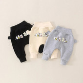 2023 Φθινόπωρο χειμερινό μωρό παντελόνι αγόρι καρτούν γάτα ελαστική μέση ρυθμιζόμενο καβάλο Παντελόνι νεογέννητο αγόρι βελούδινο παντελόνι για μικρά παιδιά