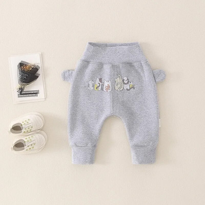 2023 Φθινόπωρο χειμερινό μωρό παντελόνι αγόρι καρτούν γάτα ελαστική μέση ρυθμιζόμενο καβάλο Παντελόνι νεογέννητο αγόρι βελούδινο παντελόνι για μικρά παιδιά