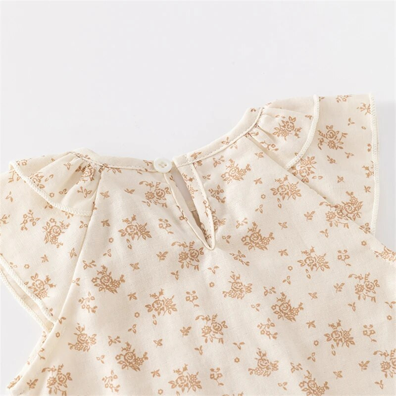 Καλοκαιρινά Βρεφικά Σετ Εκτύπωση Floral Μπλουζ & Σορτς 2 τμχ Βρεφικά Κοριτσίστικα Κοστούμια