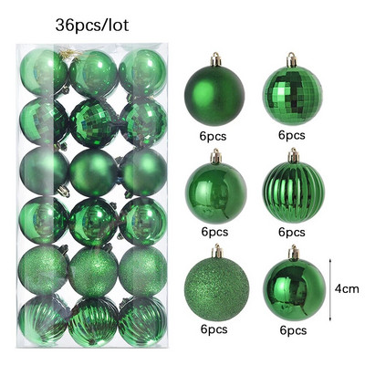 Χριστουγεννιάτικες μπάλες 3/4 εκ. Πολύχρωμα κρεμαστά μενταγιόν Χριστουγεννιάτικο δέντρο Χριστουγεννιάτικο δέντρο Μπάλα για διακόσμηση πάρτι σπιτιού Δώρο Πρωτοχρονιάς