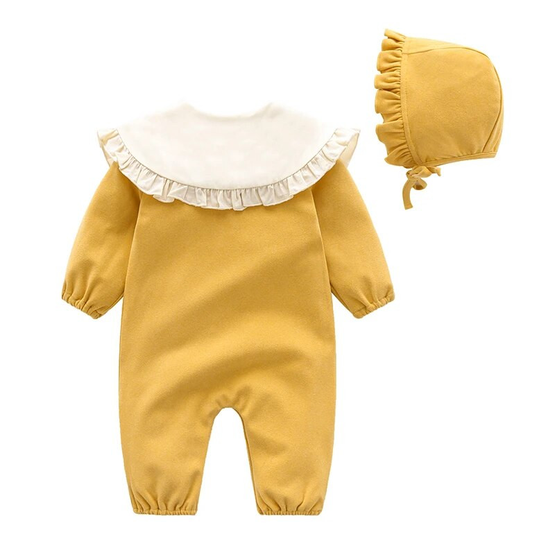 Dralon meleg tavaszi hosszú ujjú, aranyos újszülött baba lány csecsemő jumpsuit ruhák, lány ruhák