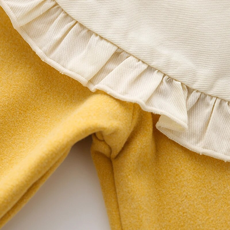 Dralon meleg tavaszi hosszú ujjú, aranyos újszülött baba lány csecsemő jumpsuit ruhák, lány ruhák