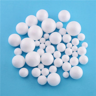 1/1,5/2/2,5/3/4/5 cm biele modelovacie remeselné polystyrénové okrúhle penové guľôčky na svadobnú párty dekorácie