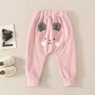 2023. gada Ins rudens mazuļu zēnu bikses kokvilnas multfilma, žirafe, lāpīta zīdaiņu zēnu bikses, brīvas, mīkstas, daudzpusīgas mazuļu zēnu bikses