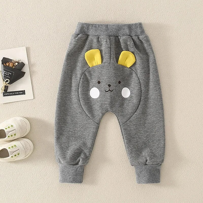 2023. gada Ins rudens mazuļu zēnu bikses kokvilnas multfilma, žirafe, lāpīta zīdaiņu zēnu bikses, brīvas, mīkstas, daudzpusīgas mazuļu zēnu bikses