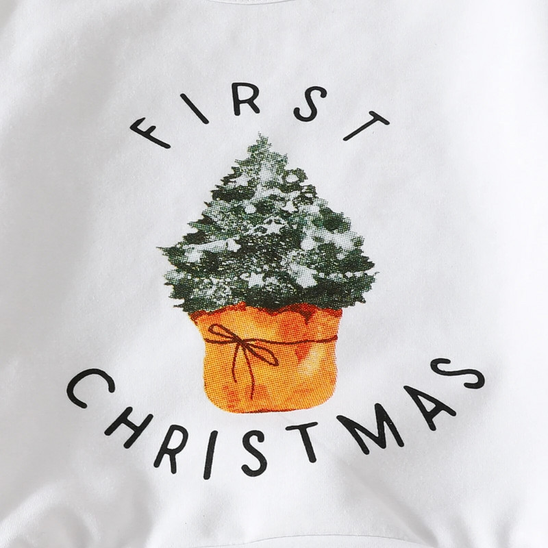 ma&baby 0-12M Novorođenčad, novorođenčad, dječaci, dječaci, kompleti odjeće za djevojčice, majice s printom stabla i dugih rukava, hlače, božićna odjeća, kostimi