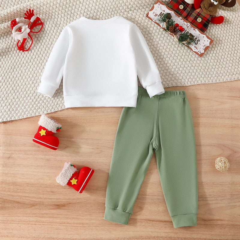 ma&baby 0-12M Novorođenčad, novorođenčad, dječaci, dječaci, kompleti odjeće za djevojčice, majice s printom stabla i dugih rukava, hlače, božićna odjeća, kostimi