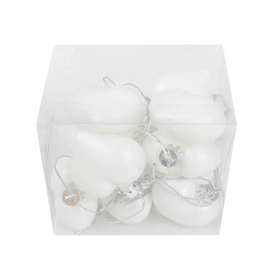 12 τμχ Πλαστικό Στολίδι Καρδιάς για Χριστουγεννιάτικα Δέντρα Διακόσμηση Χριστουγεννιάτικες μπάλες Διακοσμήσεις για Κρεμαστές Σπίτι Κρεμαστές Γάμου Προμήθειες σχήμα καρδιάς