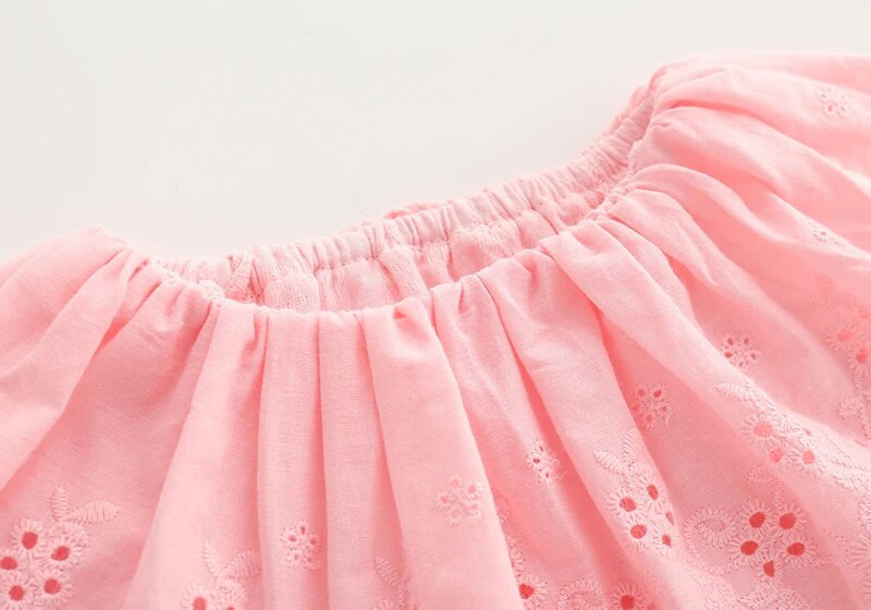 Čipkani ovratnik Odjeća za novorođenče djevojčice Dugi rukavi Šuplji cvjetovi Bodi za djevojčice Jesenska kombinezona