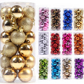 24/36 τμχ Χριστουγεννιάτικες Μπάλες Διακόσμηση Χριστουγεννιάτικου Δέντρου Χριστουγεννιάτικη Διακόσμηση σπιτιού Καλή χρονιά Navidad Κρεμαστό Αξεσουάρ μπάλας
