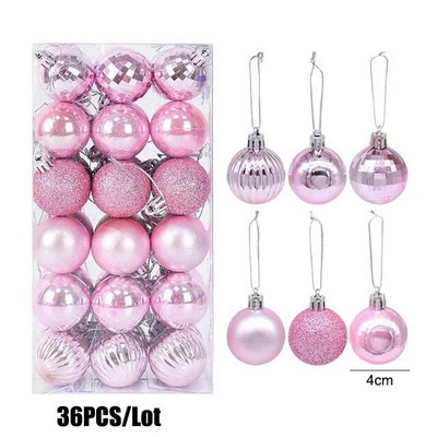 36 tk/partii jõulukuuseehted jõulupallid rippuvad ripatsid kerad meisterdamiseks uusaasta 2023 puhkemaja peokaunistused