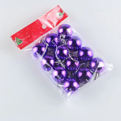 3 cm-es klasszikus divatos műanyag karácsonyi golyós függő díszek, kiváló minőségű galvanizált fényes karácsonyfadísz