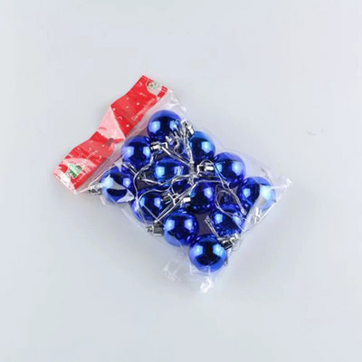 3 cm-es klasszikus divatos műanyag karácsonyi golyós függő díszek, kiváló minőségű galvanizált fényes karácsonyfadísz