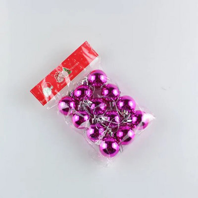 3 cm-es klasszikus divatos műanyag karácsonyi golyós függő díszek, kiváló minőségű galvanizált fényes karácsonyfadísz