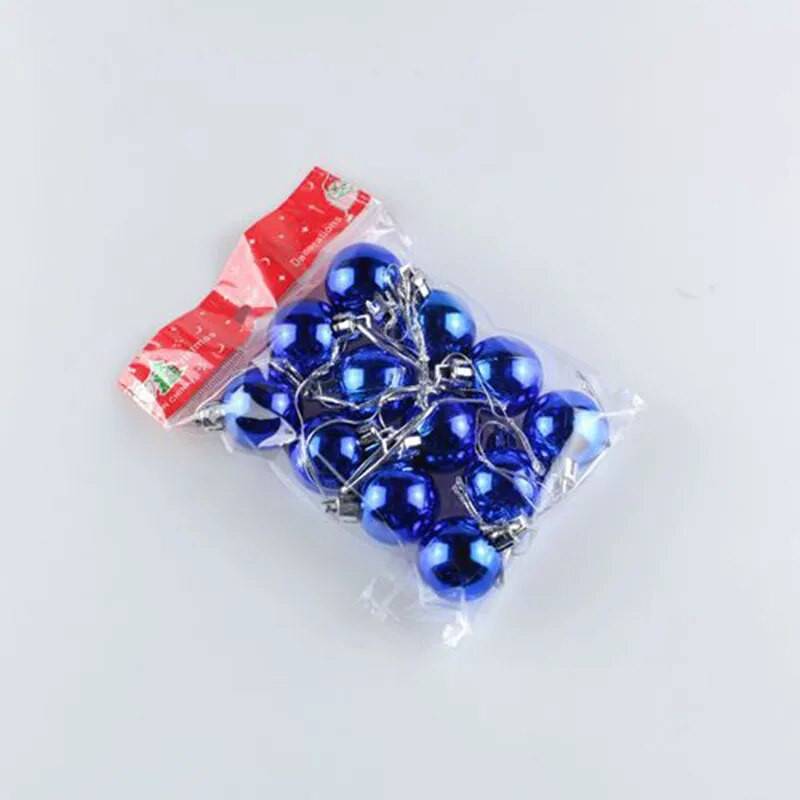 3 cm-es klasszikus divatos műanyag karácsonyi golyós függő díszek, kiváló minőségű galvanizált fényes karácsonyfadísz
