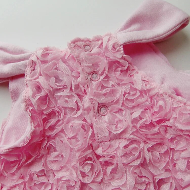 Μόδα Καλοκαιρινό στυλ μωρό φόρεμα Παιδικό κορίτσι ροζέτα Φορέματα λουλουδιών αμάνικο φόρεμα μωρό