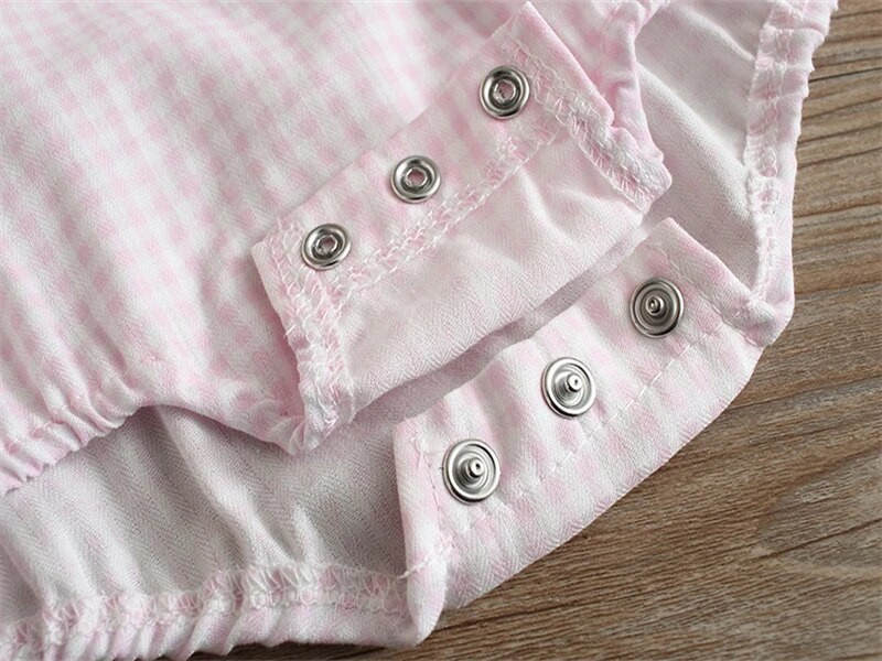 Καλοκαιρινά λουλούδια δαντέλα Βρεφικά νεογέννητα κοριτσίστικα κορμάκια καρό Pirncess βαμβακερή φόρμα ρούχα