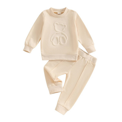 ma&baby 6M-5Y νήπιο βρέφος Παιδί Βρέφος αγόρια κορίτσια Ρούχα Σετ Μακρυμάνικα Μπλουζάκια Παντελόνια Casual Παιδικά Φθινοπωρινά Φόρμα