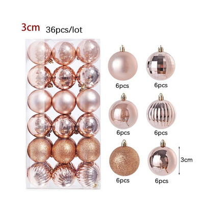 12/24/36db Karácsonyi bál Karácsonyfadísz Díszek Karácsonyi függő medál Otthoni parti újévi ajándék karácsonyi dekoráció