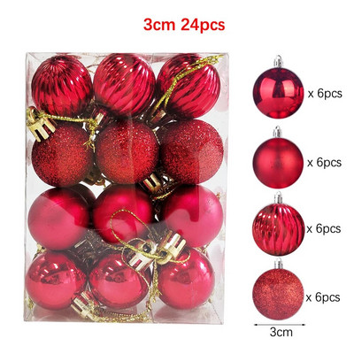 12/24/36db Karácsonyi bál Karácsonyfadísz Díszek Karácsonyi függő medál Otthoni parti újévi ajándék karácsonyi dekoráció